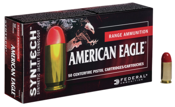 Federal American Eagle Syntech 9mm 150gr, Total Synthetic Jacket, 50rd Box