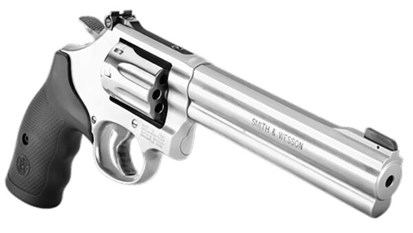 Smith & Wesson 648 22 WMR, 6" Barrel, Stainless Steel, Black Synthetic Grip, 8rd - Image 3